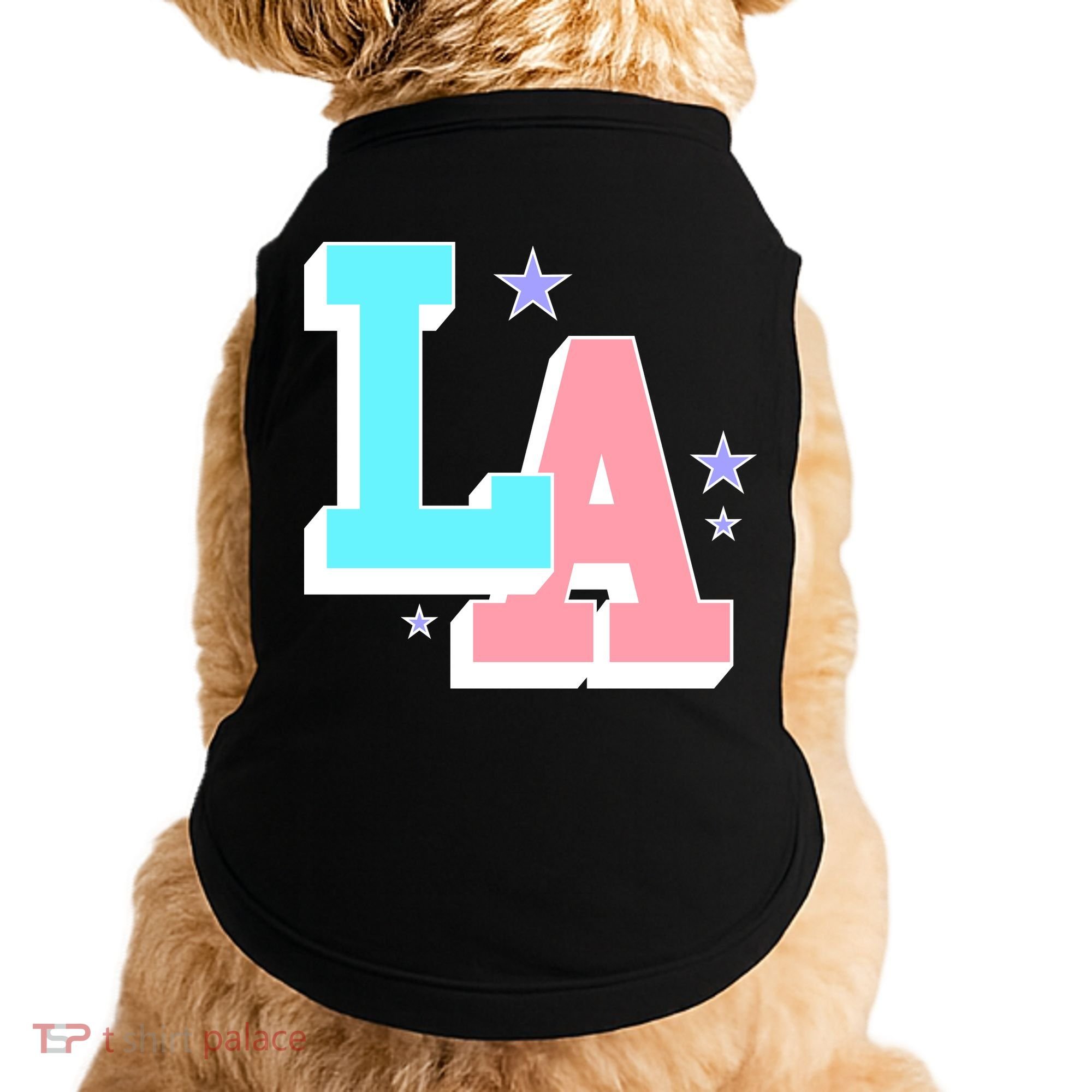 LA LOS ANGELES VARSITY TYPOGRAPHY Doggie Tank