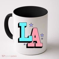 LA LOS ANGELES VARSITY TYPOGRAPHY Coffee Mug thumb 0