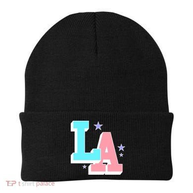 LA LOS ANGELES VARSITY TYPOGRAPHY Beanie