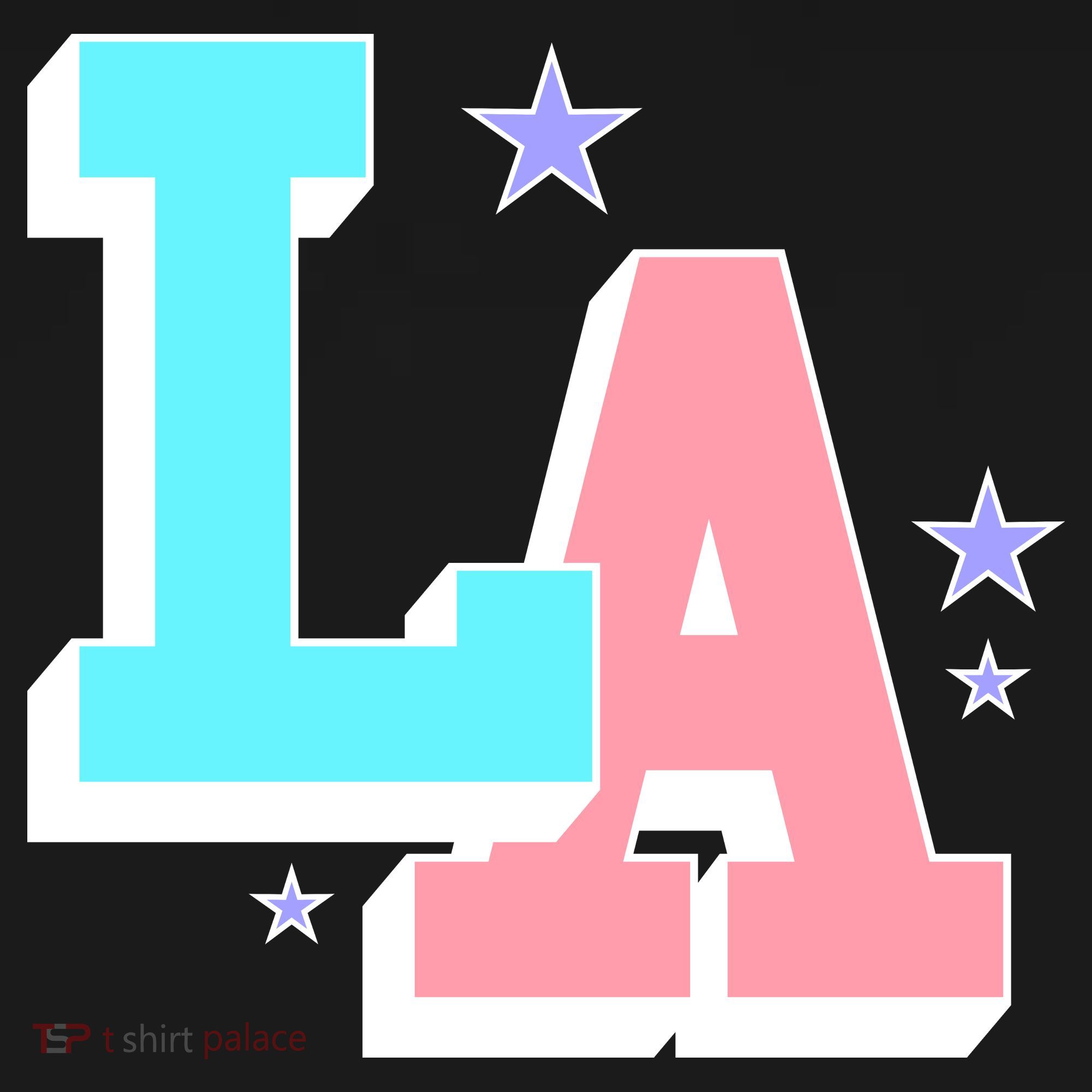 LA LOS ANGELES VARSITY TYPOGRAPHY Polo