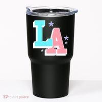 LA LOS ANGELES VARSITY TYPOGRAPHY Tumbler thumb 0