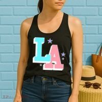 LA LOS ANGELES VARSITY TYPOGRAPHY Women's Tank Top thumb 2
