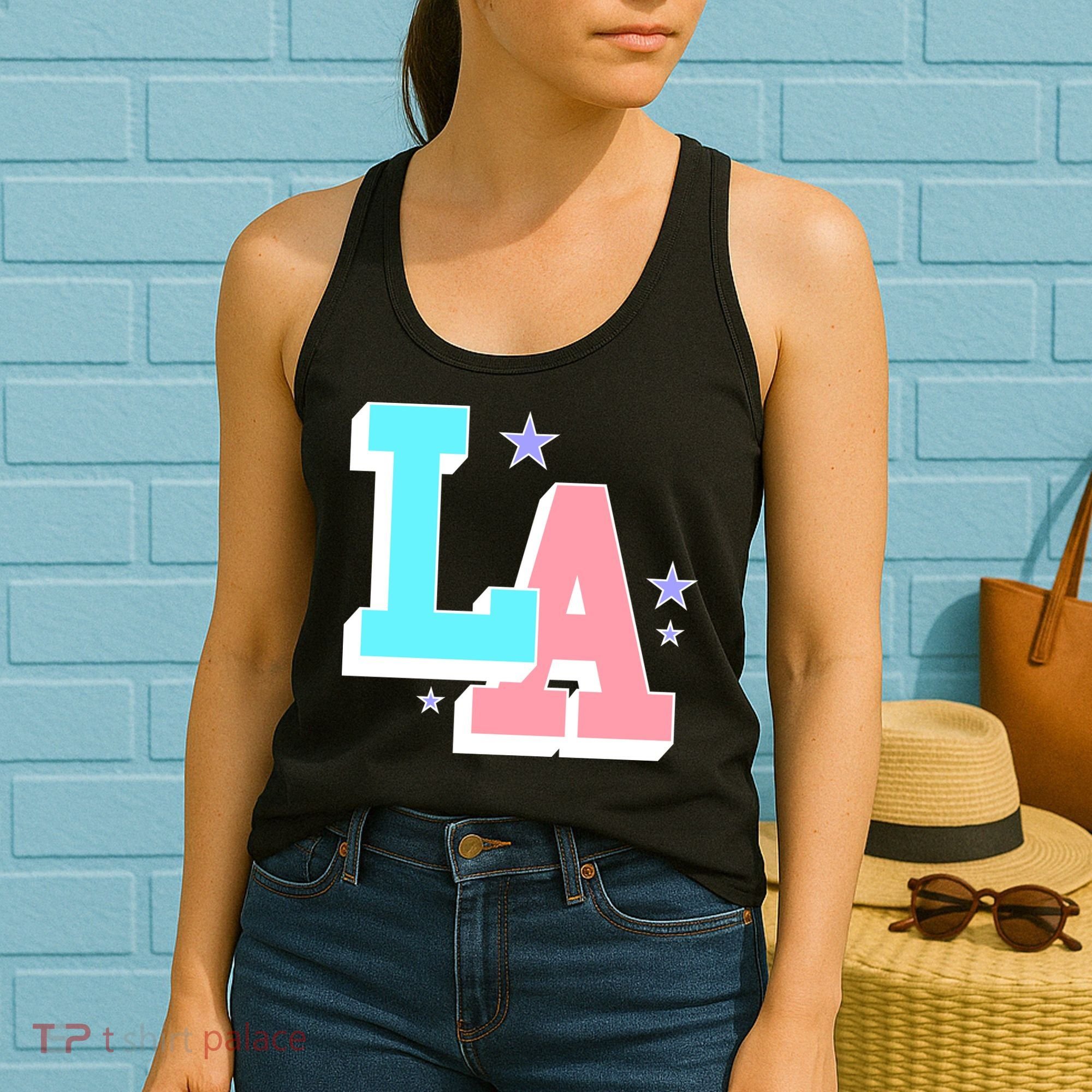 LA LOS ANGELES VARSITY TYPOGRAPHY Women's Tank Top