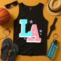 LA LOS ANGELES VARSITY TYPOGRAPHY Tank Top thumb 4