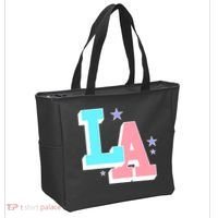 LA LOS ANGELES VARSITY TYPOGRAPHY Tote Bag thumb 2