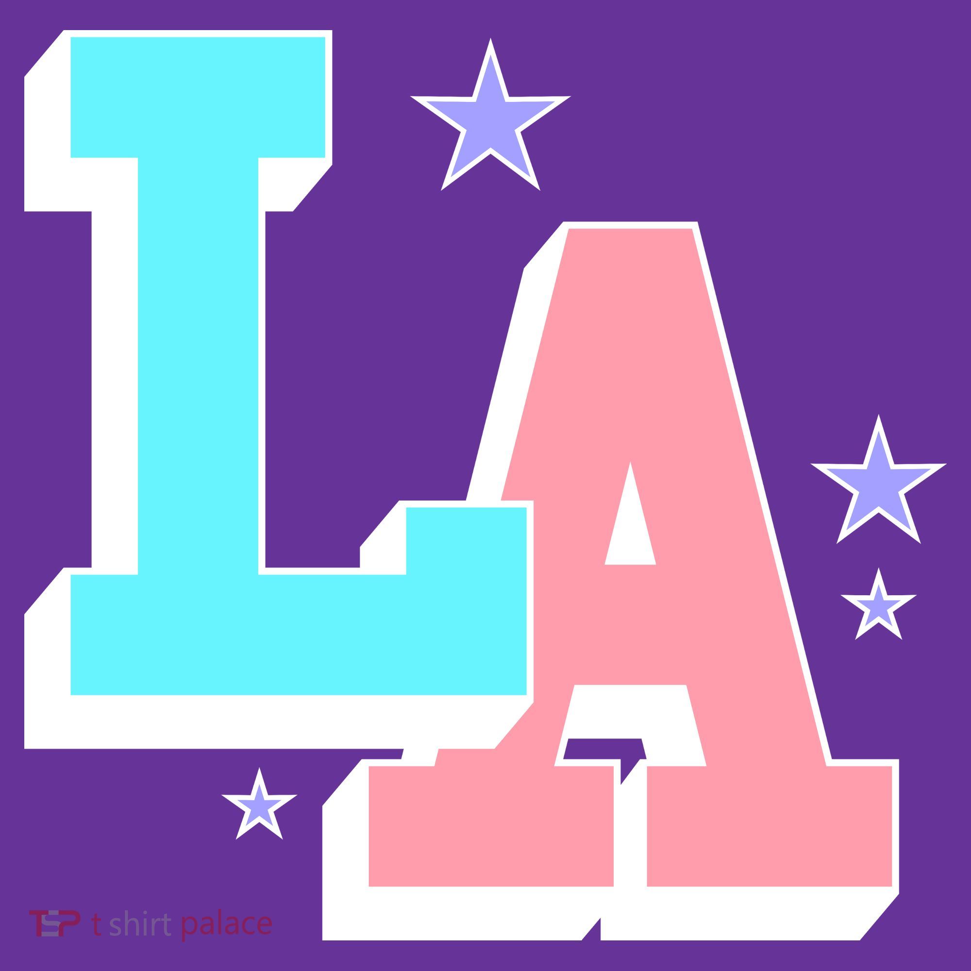 LA LOS ANGELES VARSITY TYPOGRAPHY Coaster