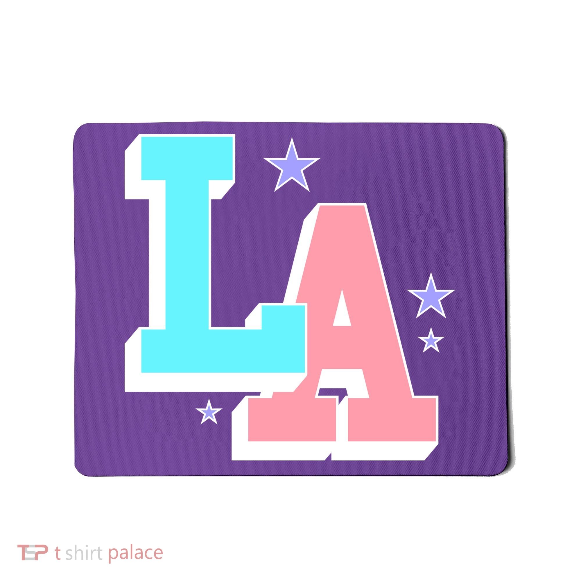 LA LOS ANGELES VARSITY TYPOGRAPHY Mousepad