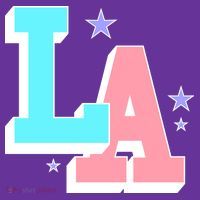 LA LOS ANGELES VARSITY TYPOGRAPHY Mousepad thumb 1