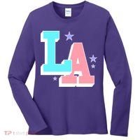 LA LOS ANGELES VARSITY TYPOGRAPHY Women's Long Sleeve Shirt thumb 0