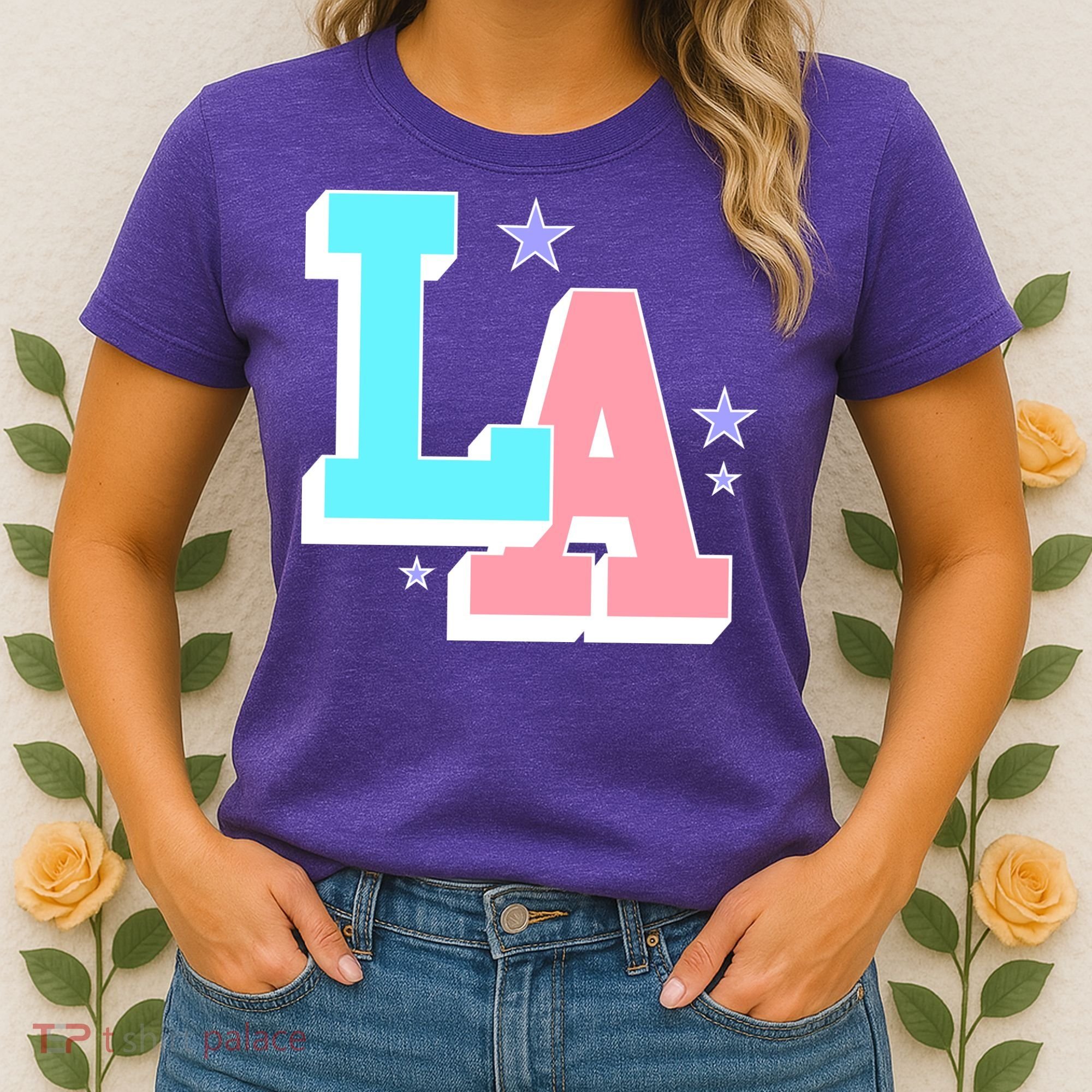 LA LOS ANGELES VARSITY TYPOGRAPHY Women's T-Shirt