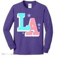 LA LOS ANGELES VARSITY TYPOGRAPHY Kids Long Sleeve Shirt thumb 0