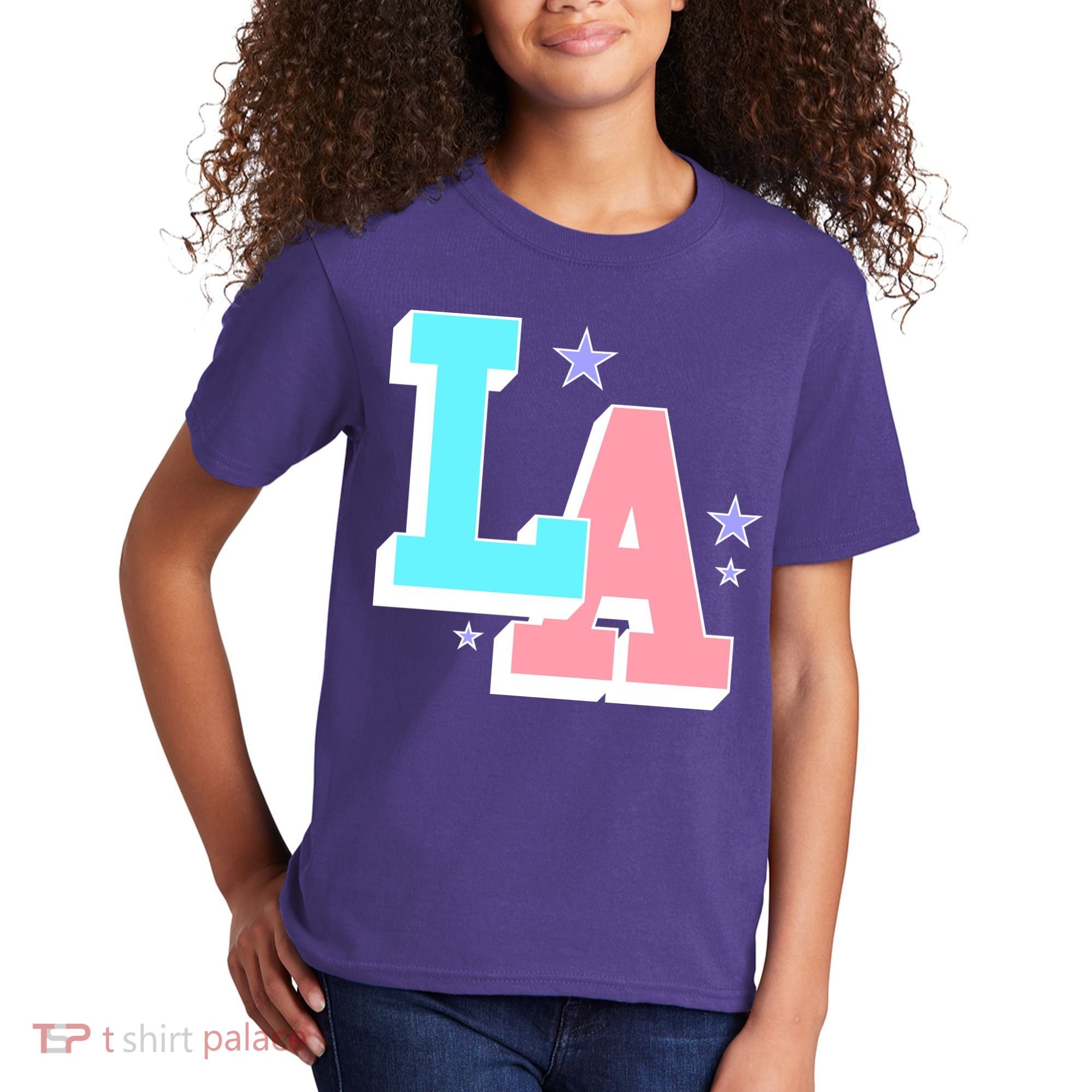 LA LOS ANGELES VARSITY TYPOGRAPHY Kids T-Shirt