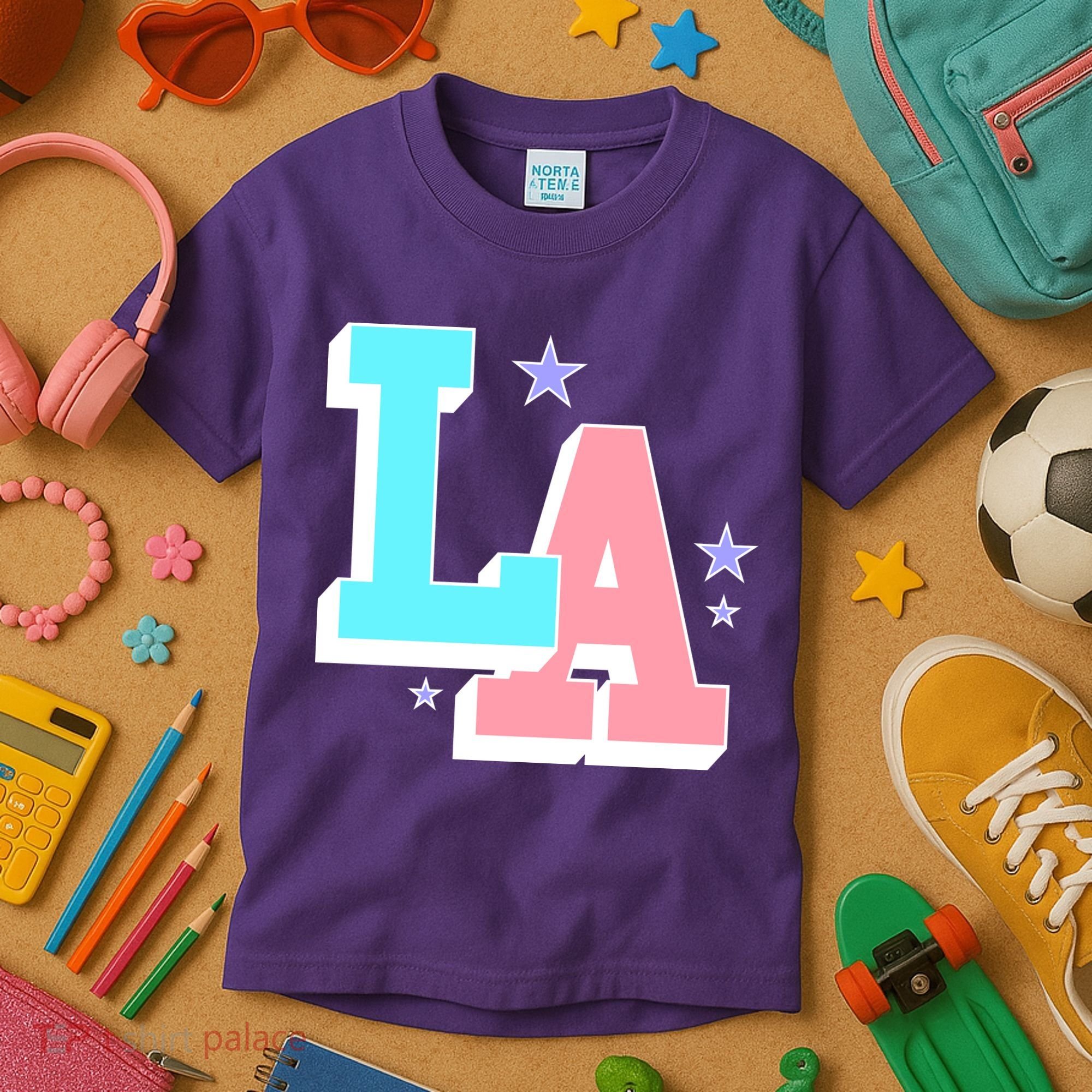 LA LOS ANGELES VARSITY TYPOGRAPHY Kids T-Shirt