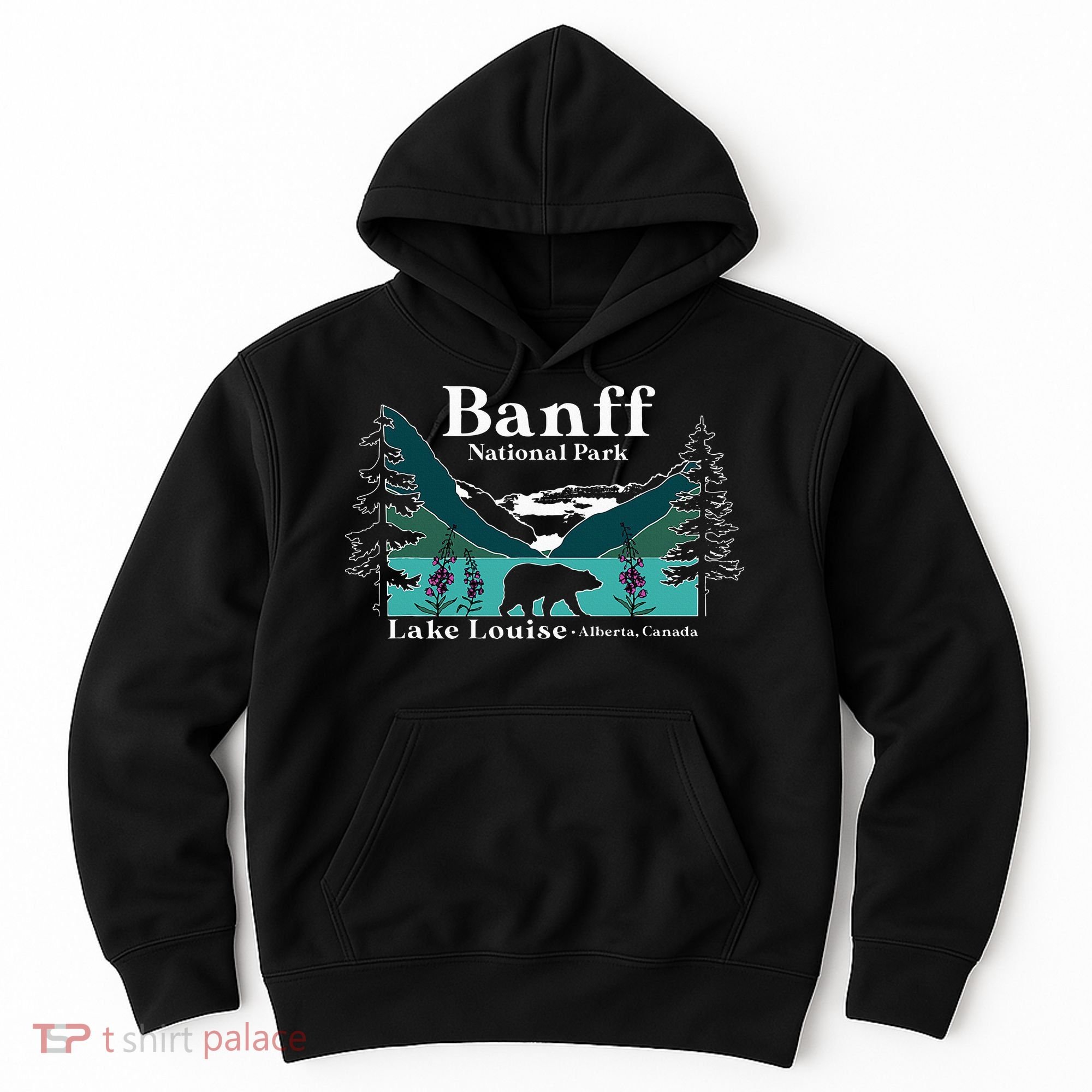 Lake Louise Alberta Banff National Parks Canada Bear Hoodie