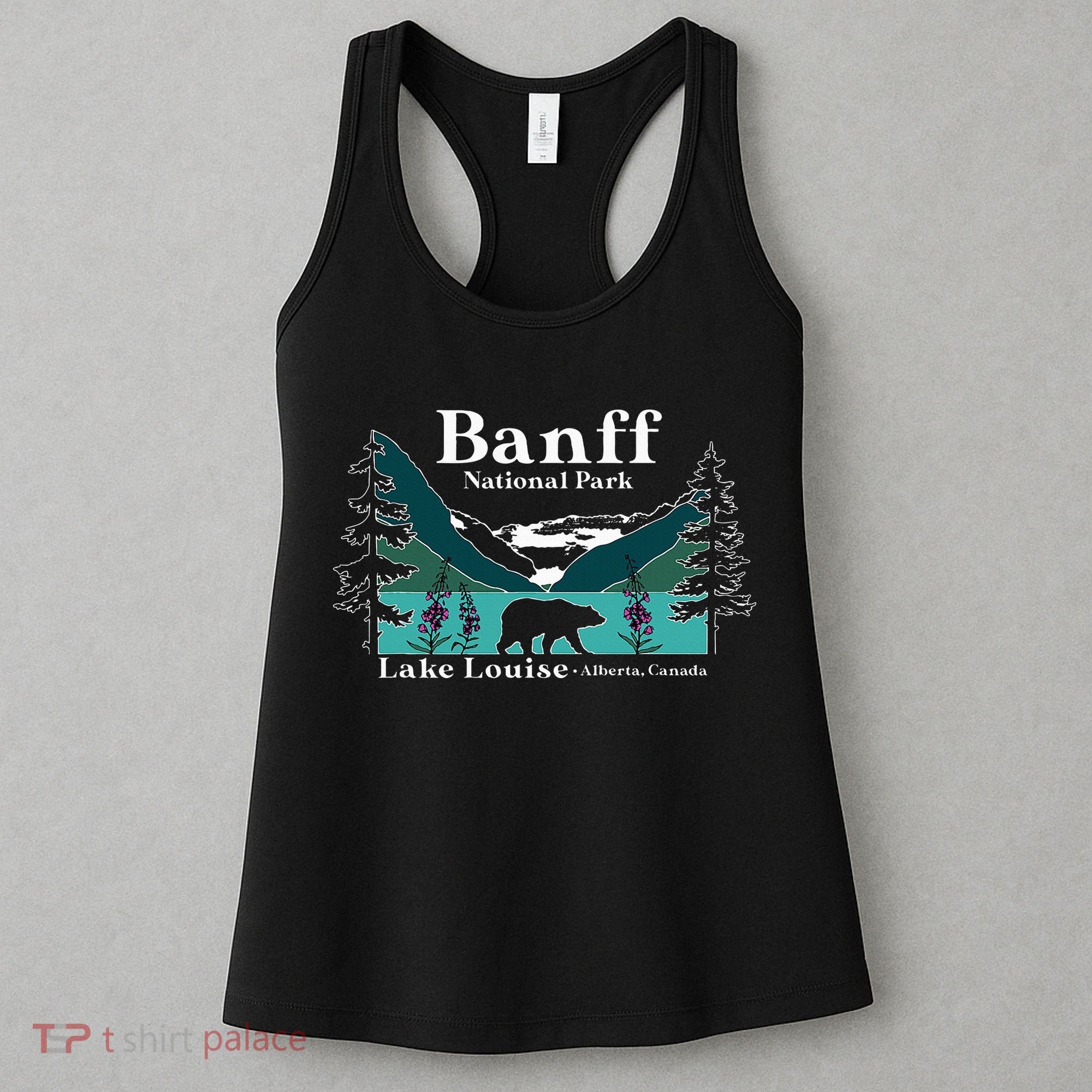 Lake Louise Alberta Banff National Parks Canada Bear Women's Tank Top