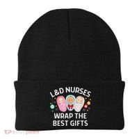 L&D Labor And Delivery Nurses Wrap The Best Gifts Christmas Beanie thumb 0