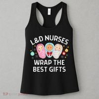 L&D Labor And Delivery Nurses Wrap The Best Gifts Christmas Women's Tank Top thumb 3