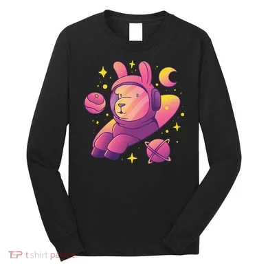 Llama Astronaut Long Sleeve Shirt
