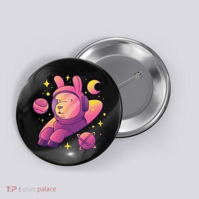 Llama Astronaut Button