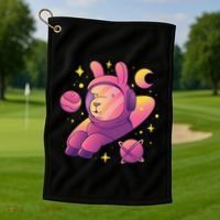 Llama Astronaut Golf Towel thumb 1