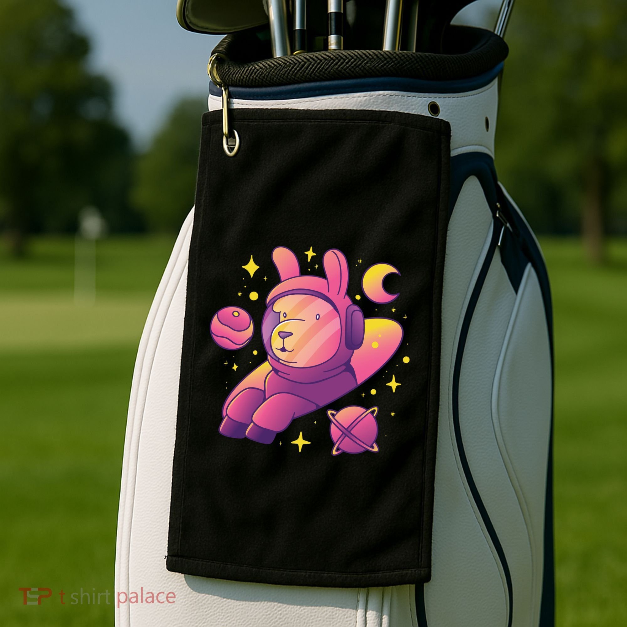 Llama Astronaut Golf Towel
