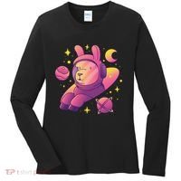 Llama Astronaut Women's Long Sleeve Shirt thumb 0