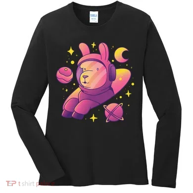 Llama Astronaut Women's Long Sleeve Shirt