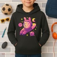 Llama Astronaut Kids Hoodie thumb 2