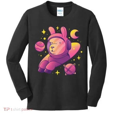 Llama Astronaut Kids Long Sleeve Shirt
