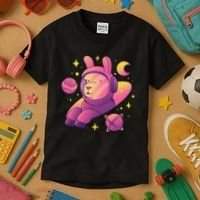 Llama Astronaut Kids T-Shirt thumb 3
