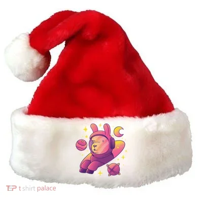 Llama Astronaut Santa Hat