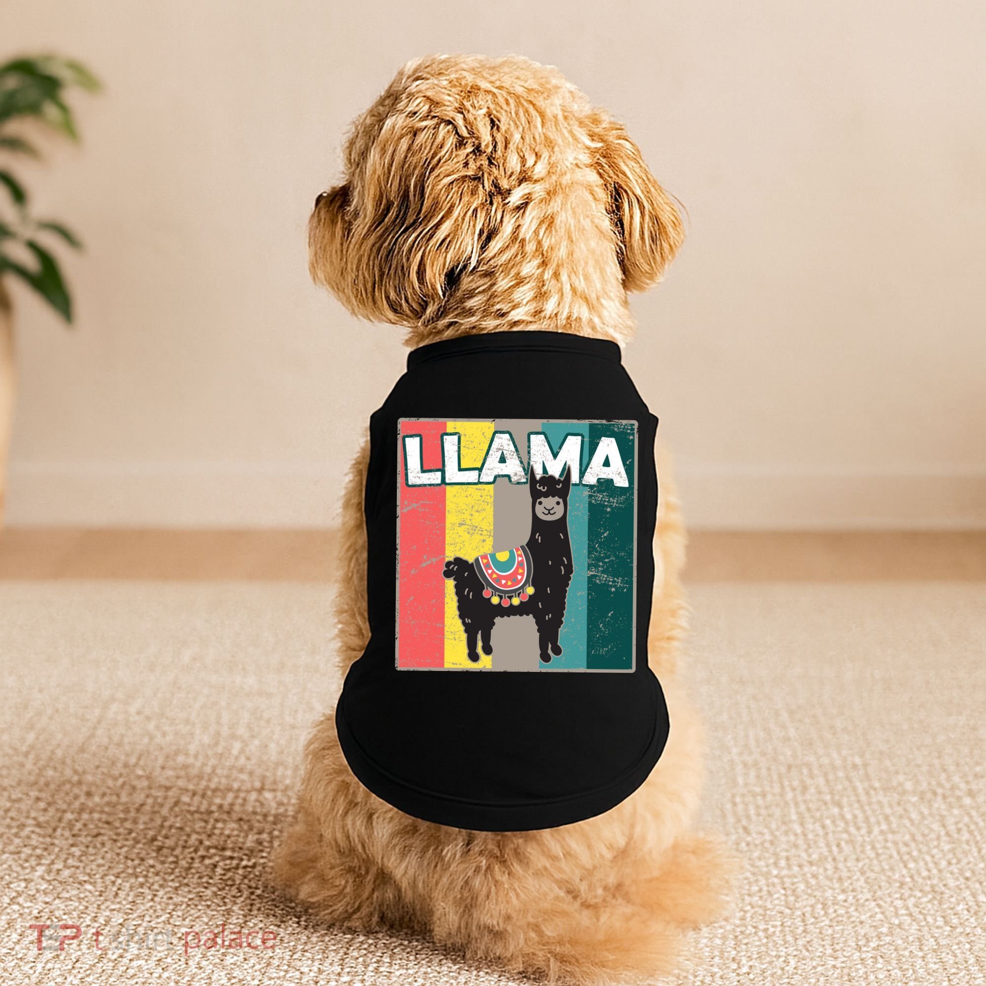 Llama Retro Doggie Tank