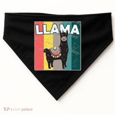 Llama Retro USA-Made Doggie Bandana