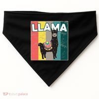 Llama Retro USA-Made Doggie Bandana thumb 0