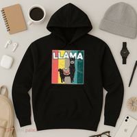 Llama Retro Hoodie thumb 3