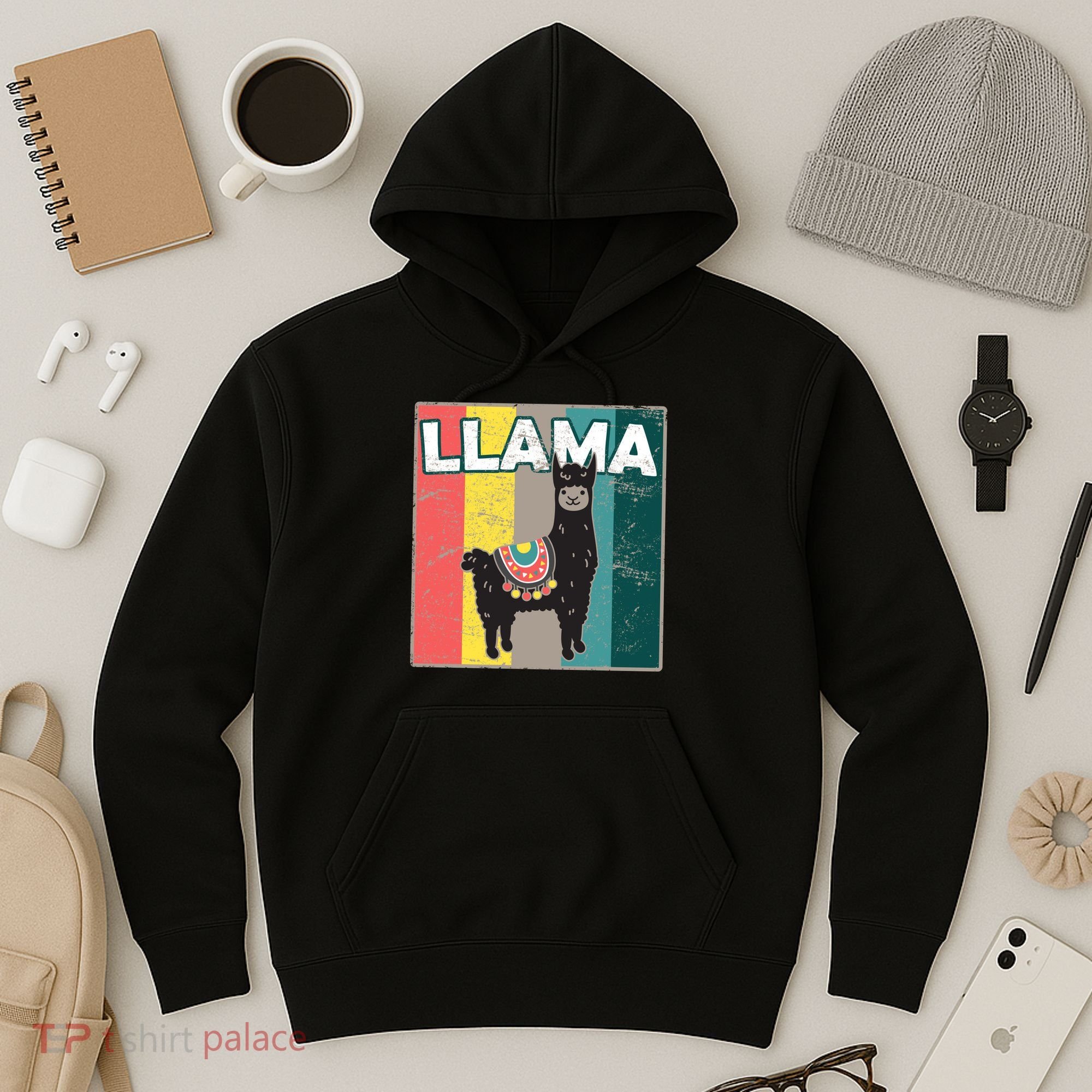 Llama Retro Hoodie