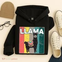 Llama Retro Hoodie thumb 4