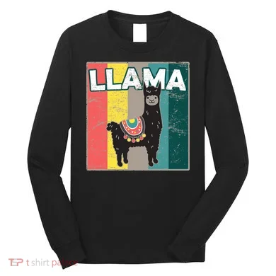 Llama Retro Long Sleeve Shirt