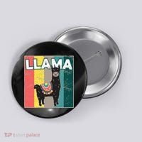 Llama Retro Button thumb 0