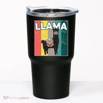 Llama Retro Tumbler