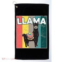 Llama Retro Golf Towel thumb 0