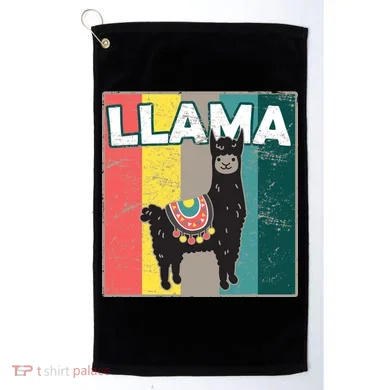 Llama Retro Golf Towel