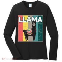 Llama Retro Women's Long Sleeve Shirt thumb 0