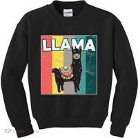 Llama Retro Kids Sweatshirt thumb 0