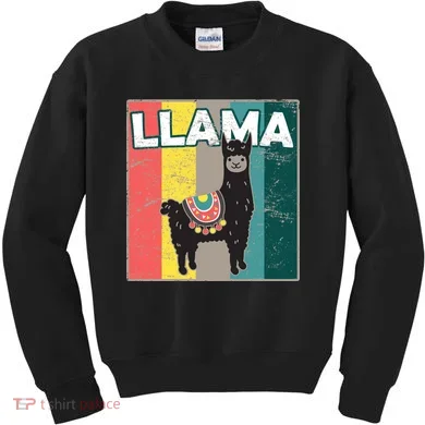 Llama Retro Kids Sweatshirt