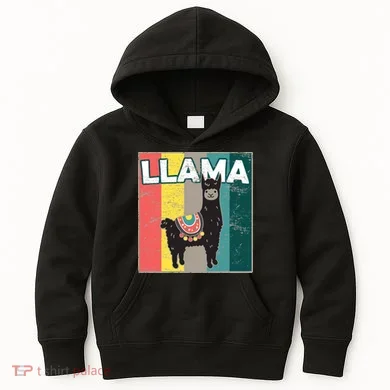 Llama Retro Kids Hoodie