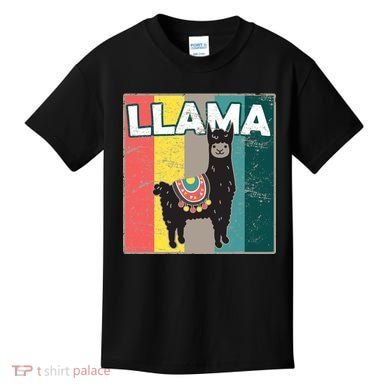 Llama Retro Kids T-Shirt