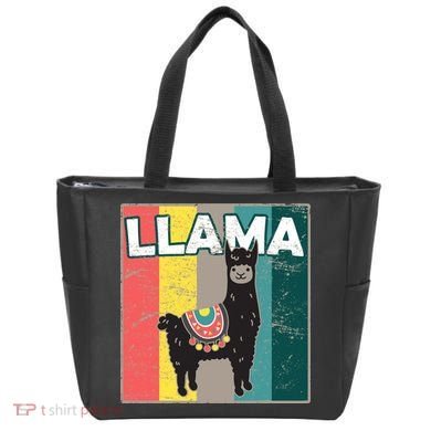 Llama Retro Tote Bag