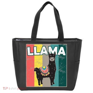 Llama Retro Tote Bag