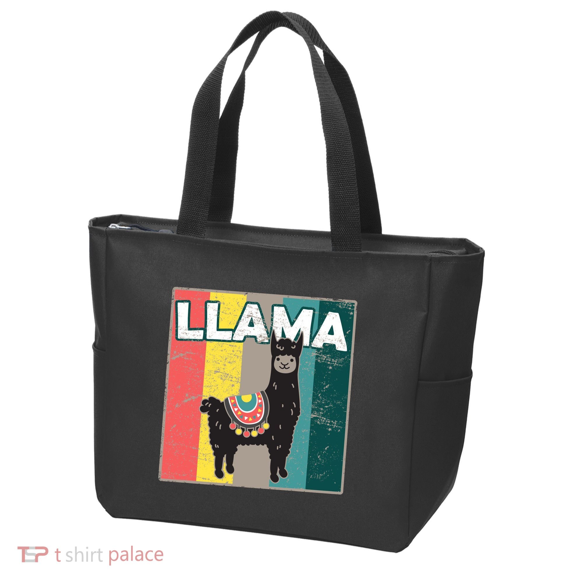 Llama Retro Tote Bag